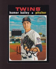 2020 Topps Heritage Homer Bailey #573 Minnesota Twins