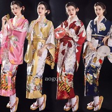 Traditional Japanese Style Kimono Women Bohemian Pajamas Robe Bathrobe Homewear