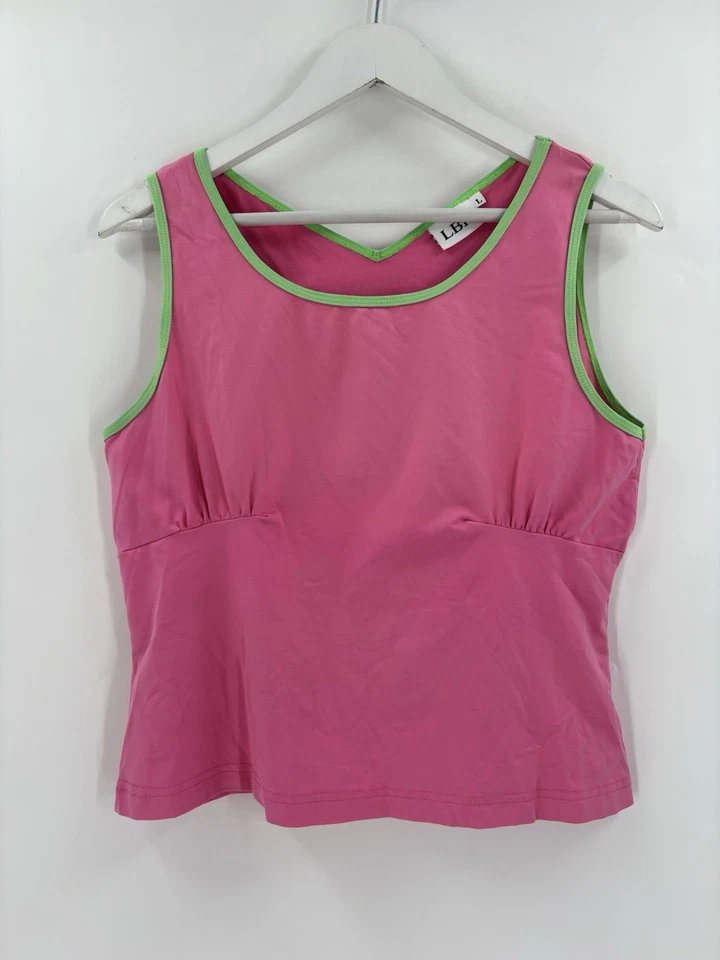 Conjunto de falda sin mangas de natación LBH vintage mediana/grande rosa a lunares elástica plisada Foto 2 de 4