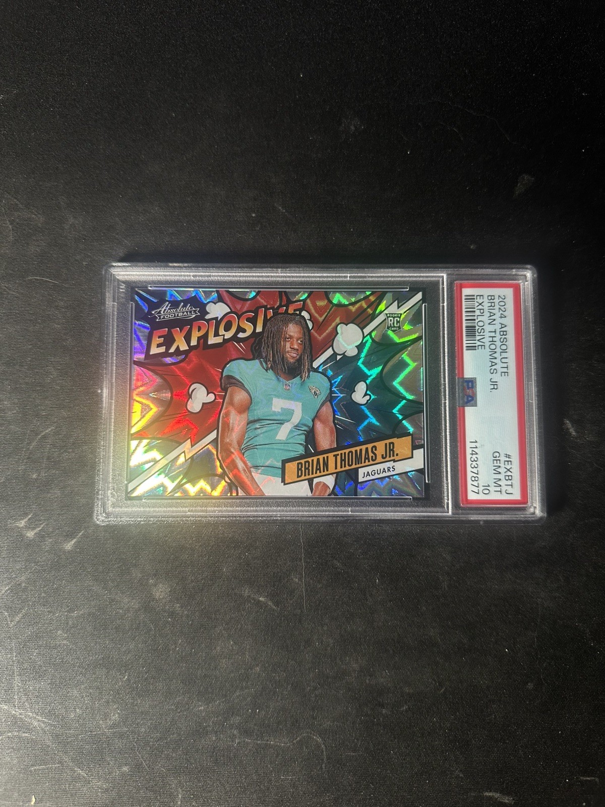 2024 Absolute - Explosive Brian Thomas Jr. #EX-BTJ (RC) Case Hit! PSA 10 GM MT!