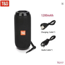 T&G Bluetooth Box IPX5 Wasserdicht Lautsprecher 1200mAh Akku TWS AUX Speaker