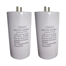 2 pcs 120uF CBB60 Capacitor Replacement fit Ryobi RY142711VNM Pressure Washer