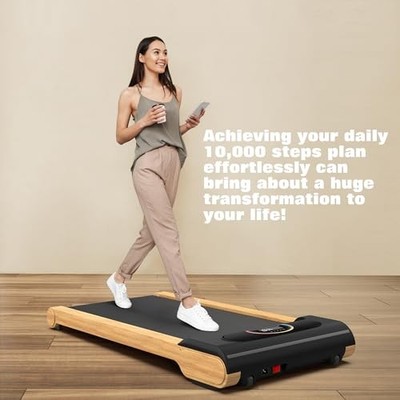 LIVIVOX WALKING PAD HIGH GRADE WOOD UNDER DESK TREADMILL - OAK