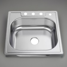 Glacier Bay 25 in. Drop in Single Bowl 20-Gauge Stainless Steel Kitchen Sink