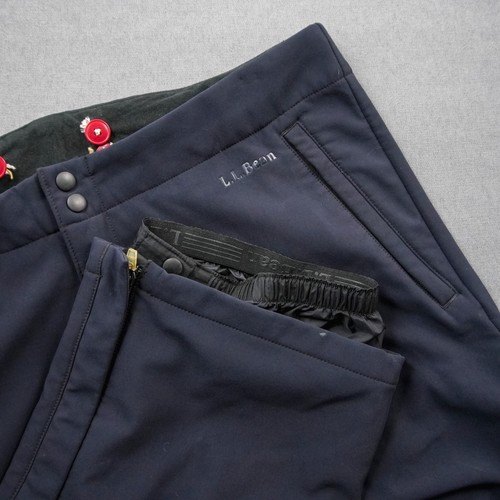 LL Bean Men Softshell Fleece Lined Ski Pants XL Snowboard Insulated 39x31