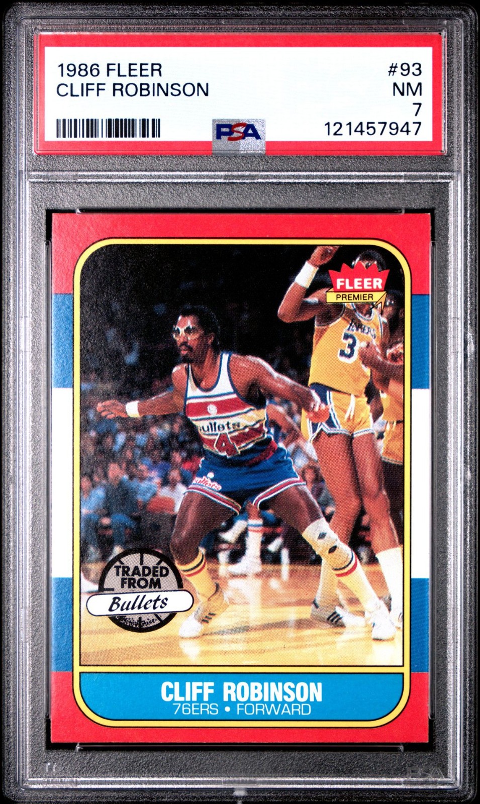 1986 FLEER #93 CLIFF ROBINSON PSA 7