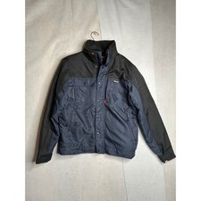 Chaqueta utilitaria CAT Caterpillar para hombre mediana azul marino negra acolchada forrada ropa de trabajo