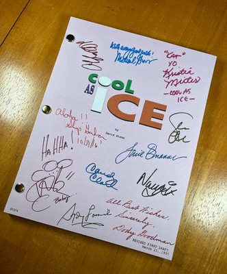 Cool As Ice Script Signed- Autograph Reprints- Vanilla Ice