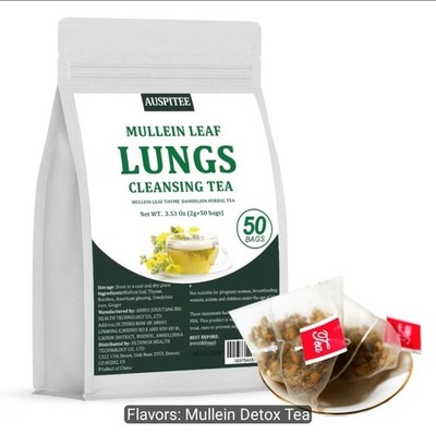 Mullein Lungs Tea, 2G*50 Bags, Mullein, Thyme, Rooibos Tea, And Other...
