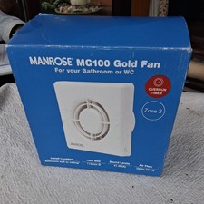 Manrose MG100 Gold Extractor Fan (Bathroom), inc fixings. 