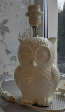 Owl Lamp  Ceramic Lamp No Shade size of owl is 20 x 13 cm
