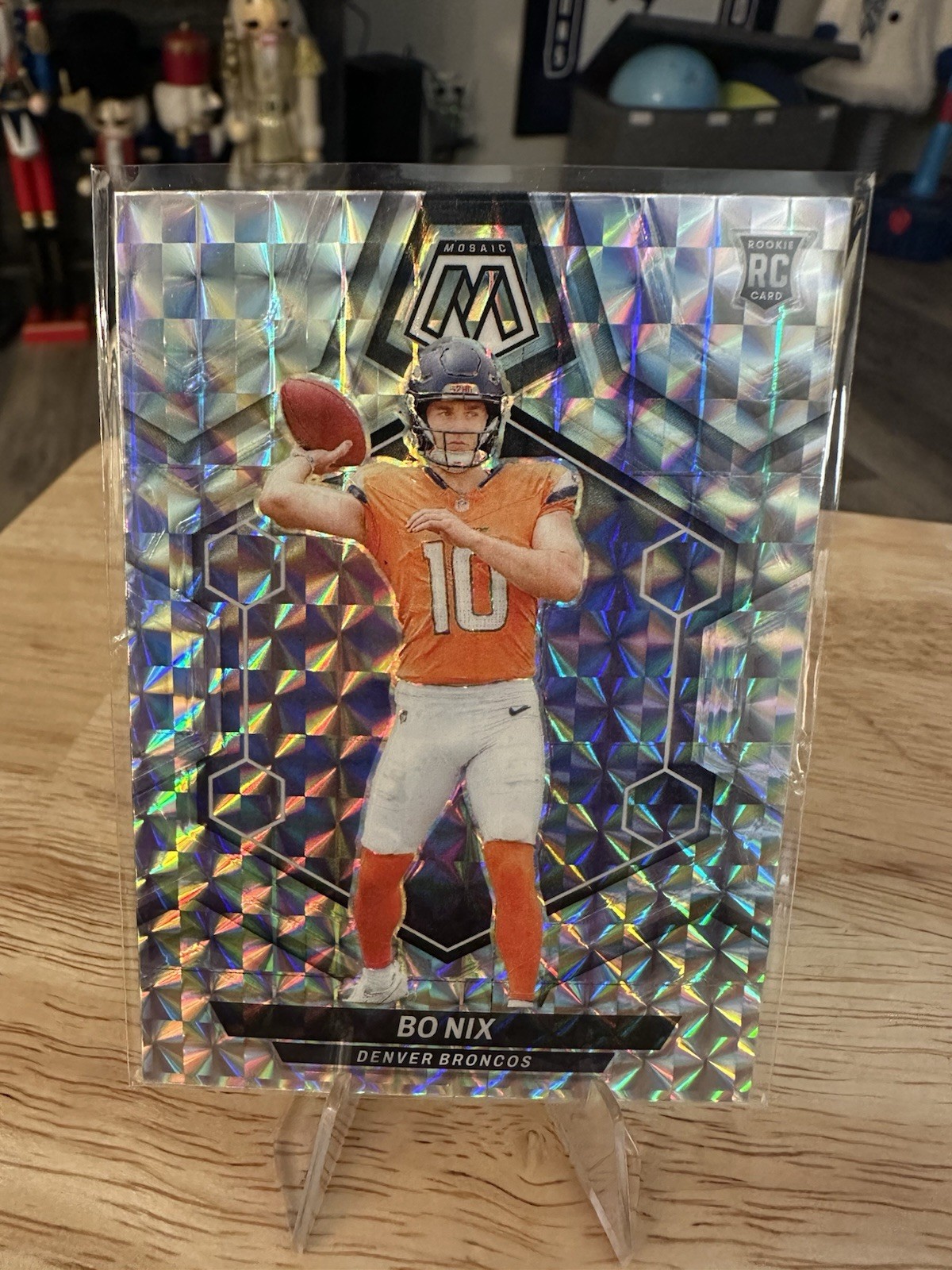 2024 Panini Mosaic Rookies Bo Nix #312 Silver Prizm (RC)