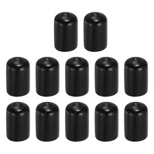 Pool Tip Cover Rubber Cue Protector Billiard Pool Cover 13mm  12Pcs  Black