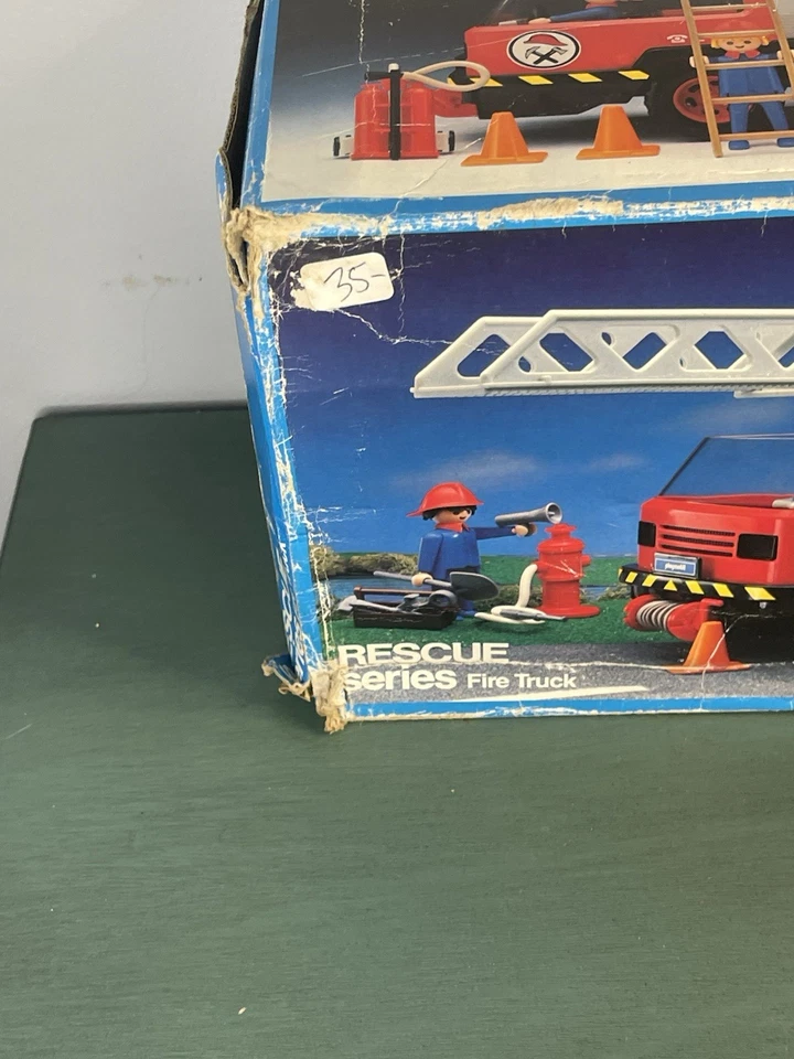 Vintage Playmobil Fire Truck Rescue Series 9752 Mattel 1984 - EUC Incomplete - Image 2 of 4