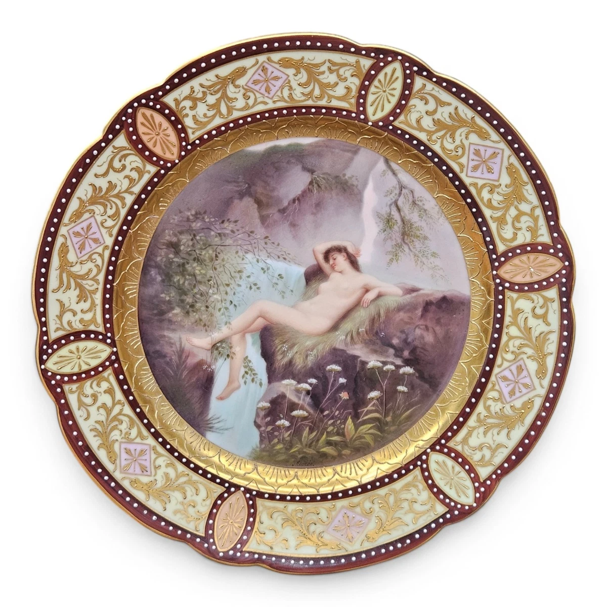 Royal Vienna Plate In Antique Ceramic & Porcelain Plates