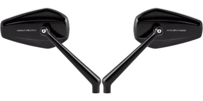 Arlen Ness Mini Stocker Right & Left Black Mirror Screw-In Universal & Harley
