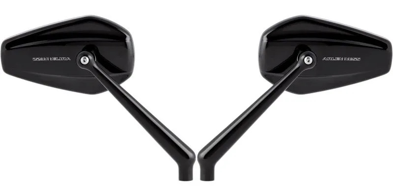 Arlen Ness Mini Stocker Right & Left Black Mirror Screw-In Universal & Harley