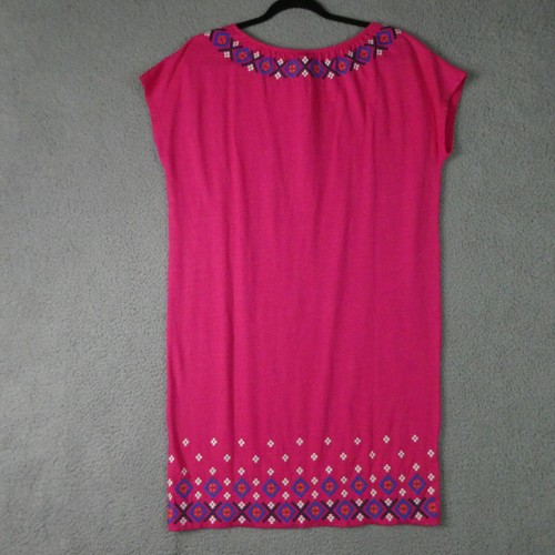 Tommy Bahama Dress Womens Medium Pink Lovelin Embroidered Linen Spandex Short - Picture 3 of 14