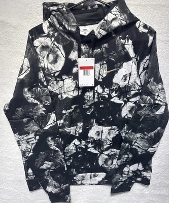 Nike Hoodie Therma FIT Mens Fitness Training Pullover Black White Mens  Large