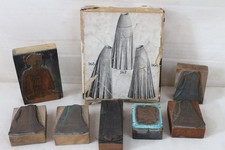 8 Vintage Rare Printing Block Press Copper Plate Fashion Design Dress Magazine