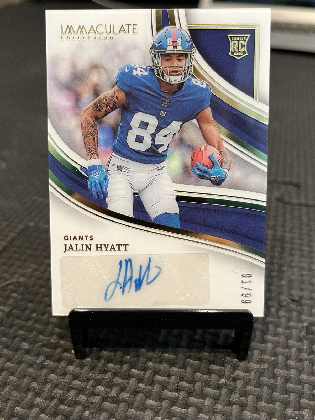 Jalin Hyatt Panini Immaculate Collection Rookie Autographs #9 Base