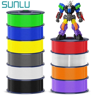 SUNLU PLA PLA+ SILK PETG ABS 3D Printer Filament 1KG 1.75mm No Knot Lot