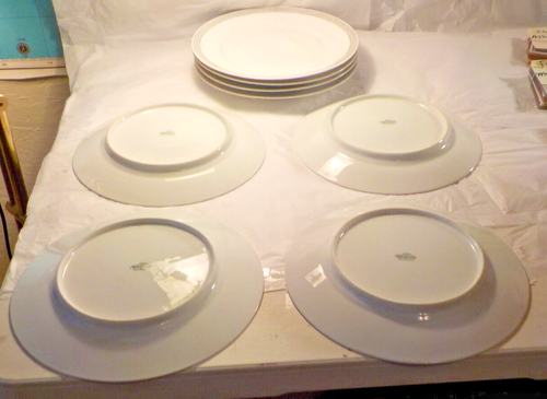 4 Pcs K&A Bavaria Franconia-Krautheim # 7187 Dinner Plates 9-7/8" Black Geometic - Picture 13 of 14