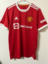 Manchester United Adidas Men Soccer Jersey - Red - Size M/S