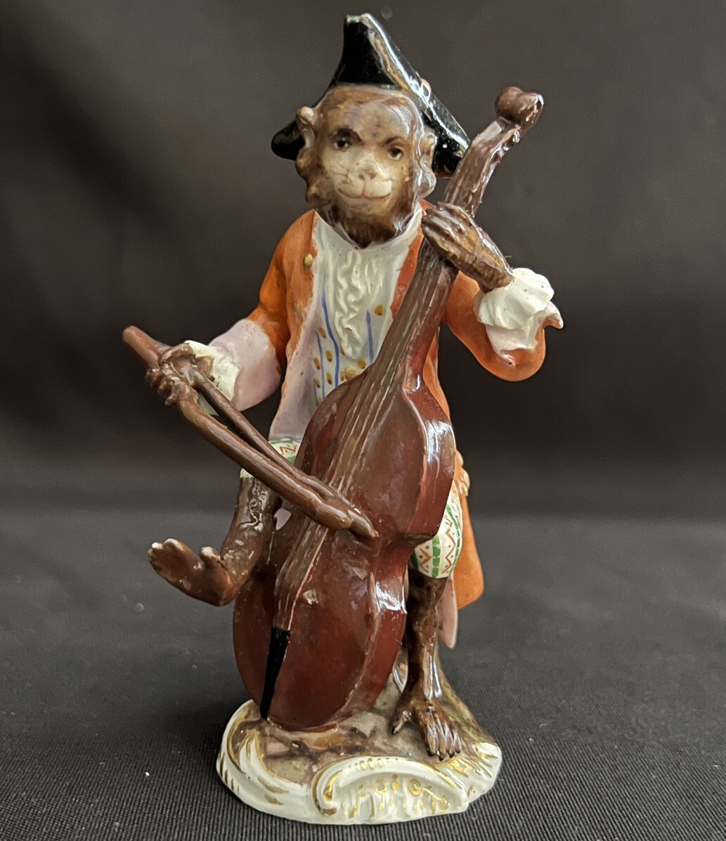 Meissen 陶磁器 ギターキャラクター フィギュア Meissen 陶磁器 ギターキャラクター フィギュア