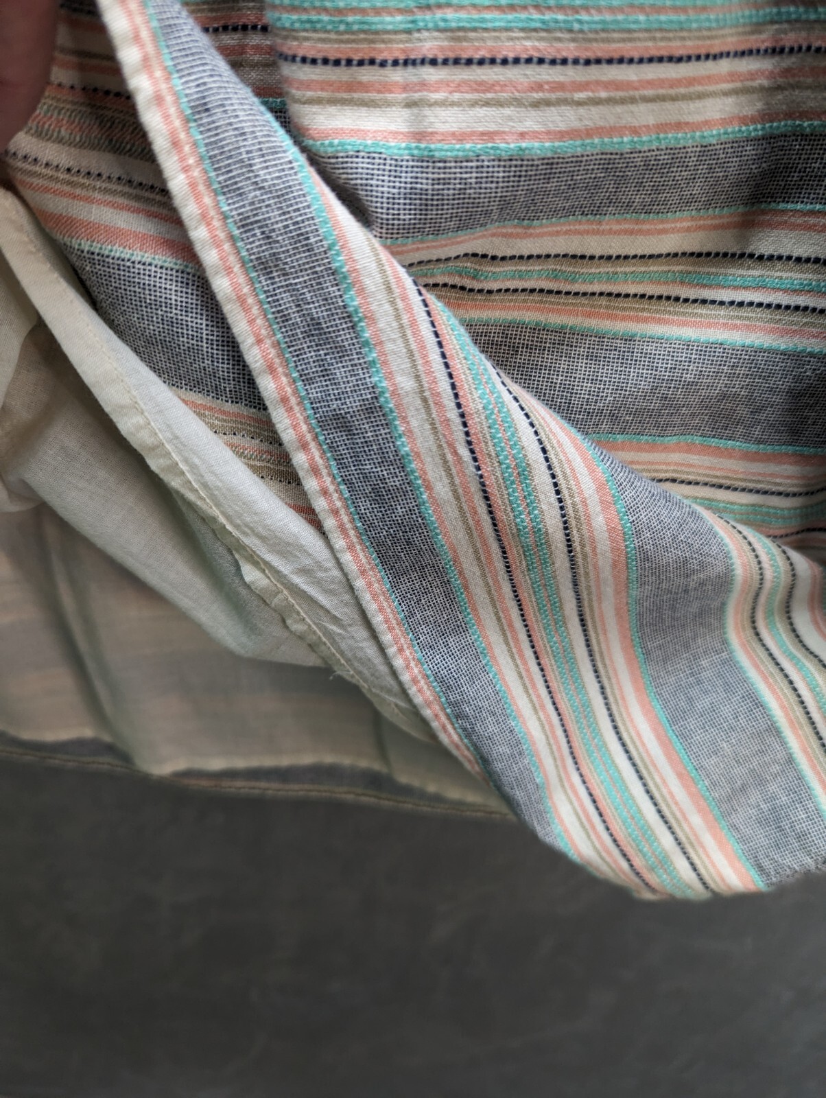 Fat face Smock Dress Size 18 100% Cotton Woven Multicolour Stripe With Pockets image 5