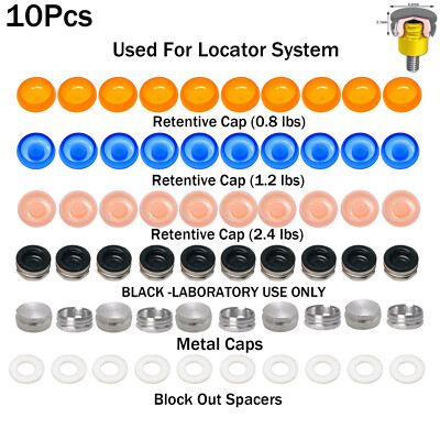 Retention Cap 10Pcs Dental Strong Implant Retention Caps Inserts Used for Locat0r ...