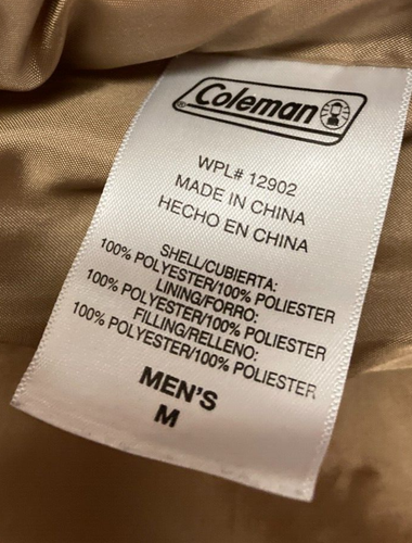 Coleman Men's Insulated Puffer Vest With Sherpa Collar-Brown/Khaki (Size Medium) - Picture 6 of 6