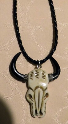 Halskette Necklace Bison Büffel Buffalo Indianer Western Indianerschmuck 238