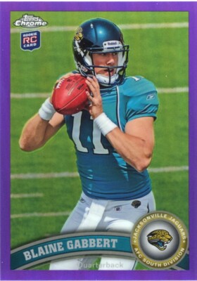 2011 Topps Chrome Retail Purple Refractor /499 Blaine Gabbert Rookie RC