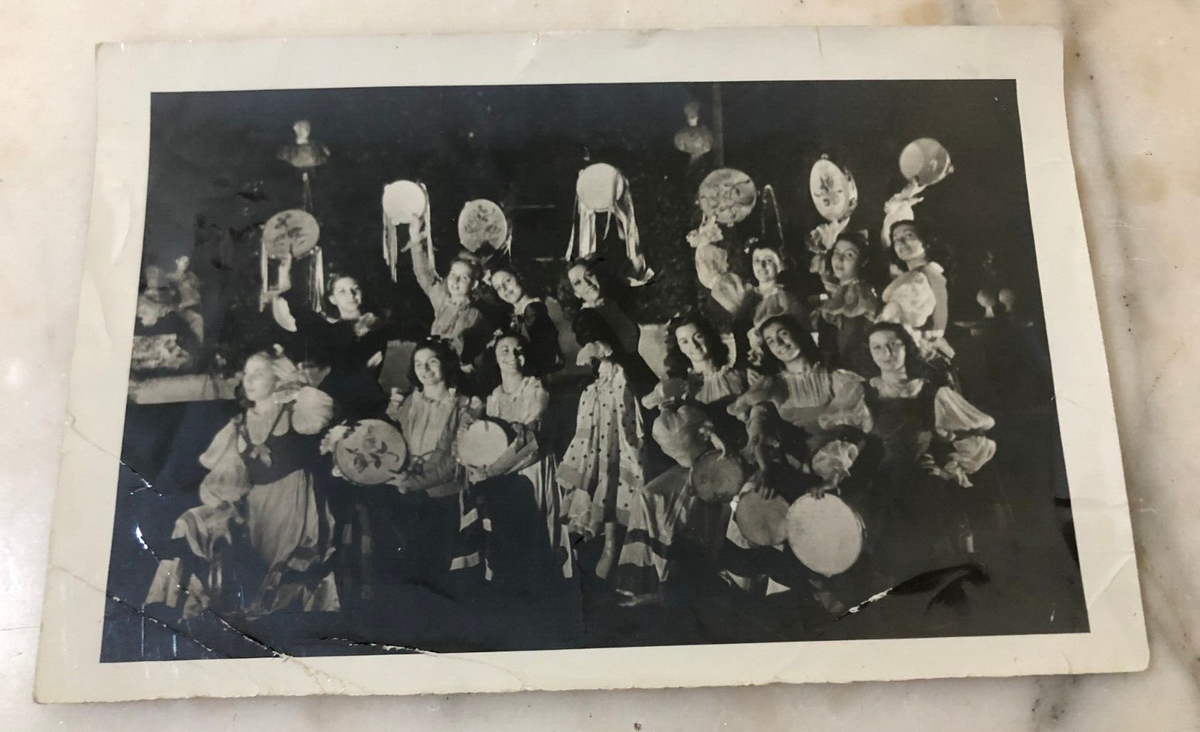 Oscar Savio Fotografia originale 1940 Tarantella Timbrata 18,0x11,7 cm