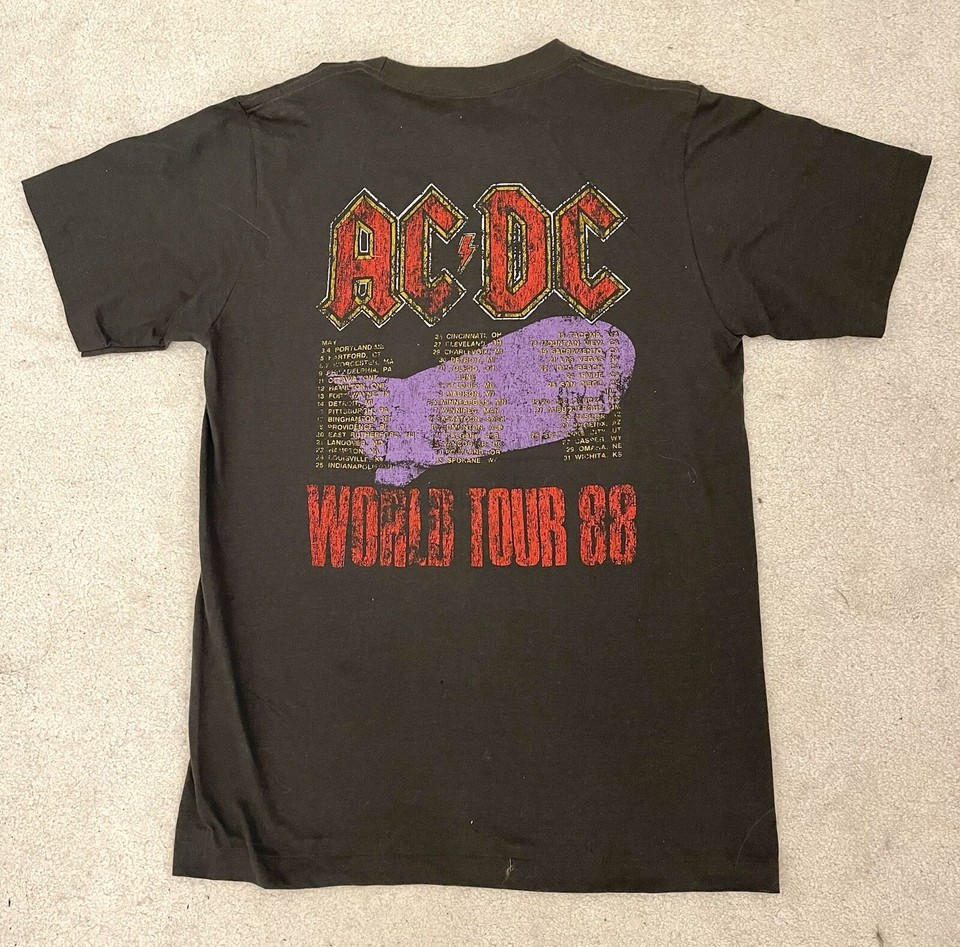 AC/DC 1988 WORLD TOUR vintage shirt | eBay