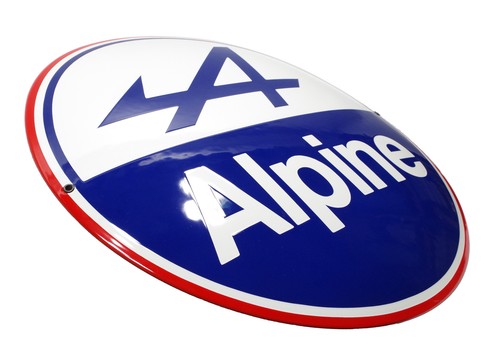 Plaque emaillée ALPINE 50 cm - NEUF - garantie 10 ans insigne emblème - Foto 3 di 3
