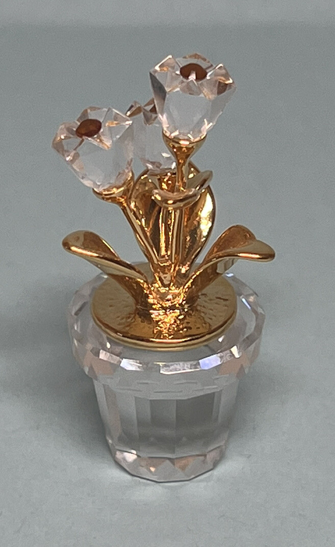 置物 Crystal Memories D.Swarovski & Co Swarovski Crystal Memories Doll Gold Used Collectible