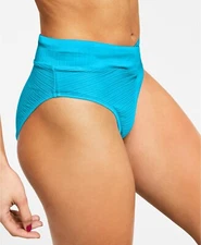 Salt + Cove Juniors' Aqua Mint Spark Variegated Ribbed Bikini Bottoms, Large