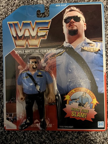 WWF Hasbro Big Boss Man Series 1 - MOC Blue Card W...
