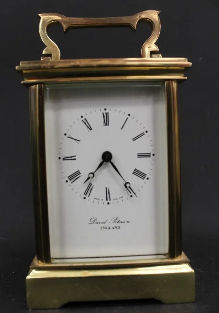 Vintage DAVID PETERSON 13 Jewel MECHANICAL Wind-Up BRASS