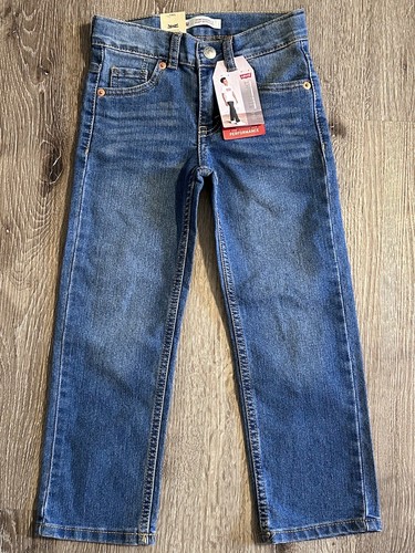 NWT Levis Strauss 514 Jeans Boys 5 Reg Straight Blue Denim Stretch 4-5 Years - Picture 19 of 21