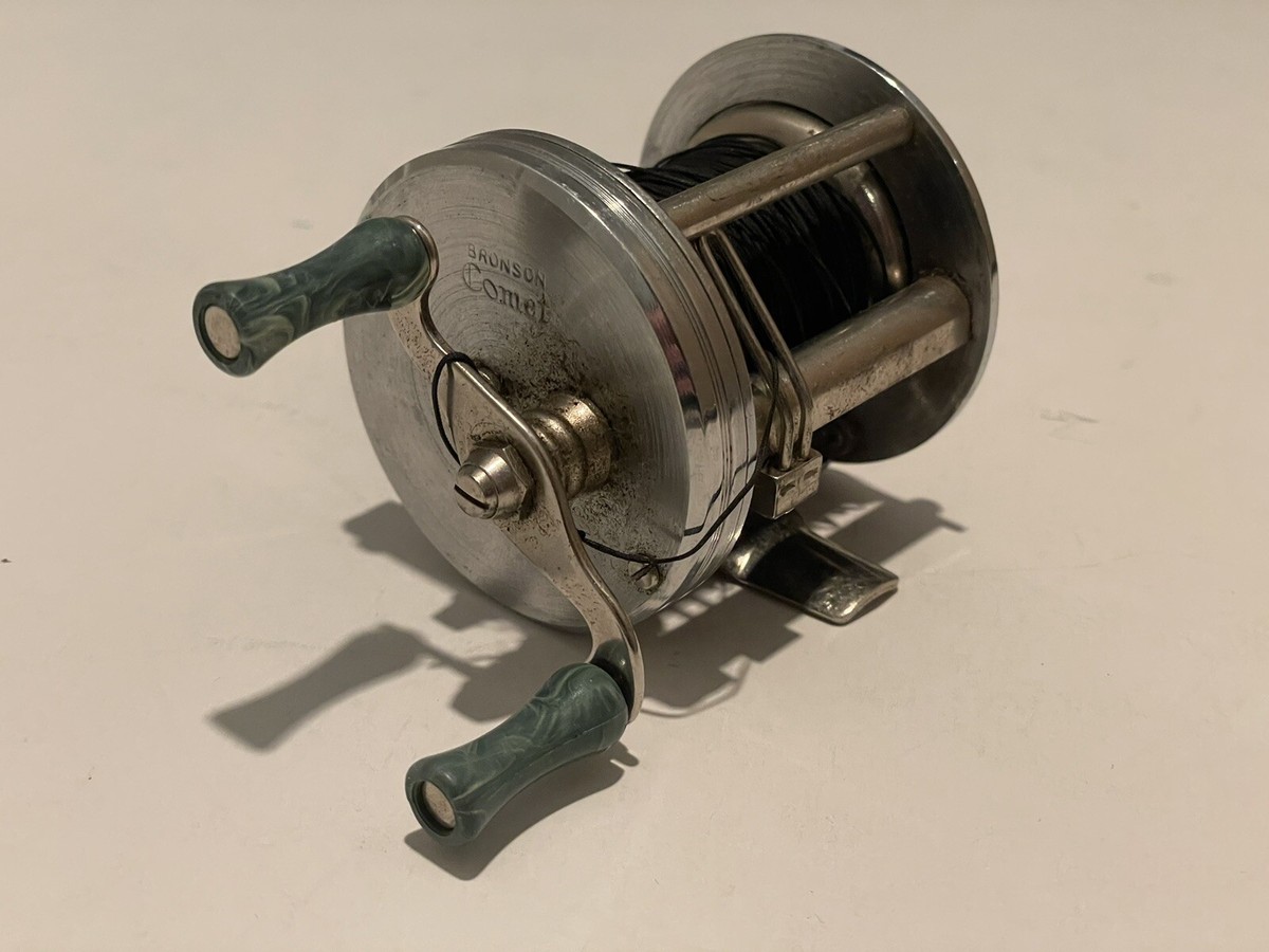 bronson comet fishing reel Vintage Bronson Comet Metal Casting Reel