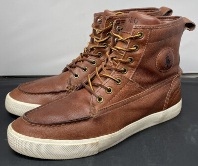 Polo Ralph Lauren RRL Chestnut Brown Tynedale Lace Up Boots Mens Polo Ralph Lauren Ranger Boots Mens Size 11.5 Tan Brown  main image 4