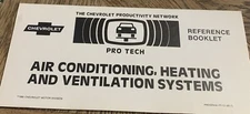 Chevrolet Pro Tech Reference Booklet Training   Air Conditioning Heating 1980