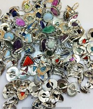 BULK SALE ! Mix Gemstone Rings Wholesale Lot 5Pc 925 Sterling Silver Plated Ring