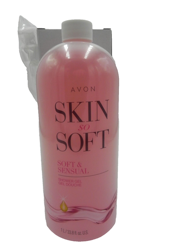 Gel de ducha Avon Skin So Soft Soft Soft & Sensual, nuevo, tamaño extra 33,8 oz., envío gratuito - Imagen 2 de 4