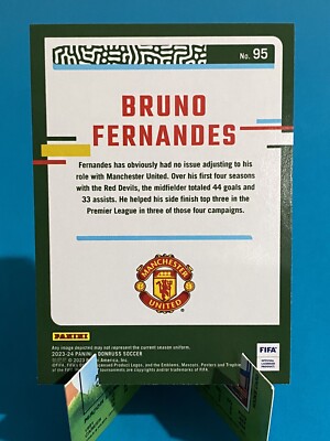 2023-24 Panini Donruss Silver Foil Bruno Fernandes #95 Manchester