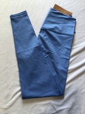 Blue Ribbed Leggings Blue Color Size XL