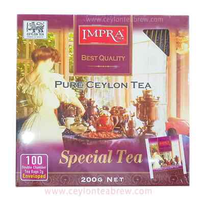 Impra Pure Ceylon Special quality black tea high grown tea enveloped 100 bags